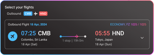 Flight details